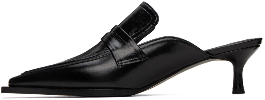DRAE Black Wrinkle-Effect Heels
