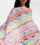 Missoni Mare Zig-zag draped-sleeve minidress