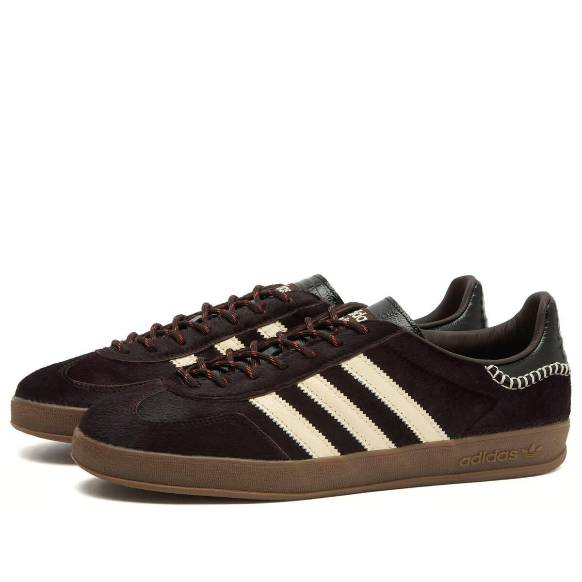 Adidas x Wales Bonner Gazelle Pony Sneaker in Aurora Coffee/Wonder White/Core Black