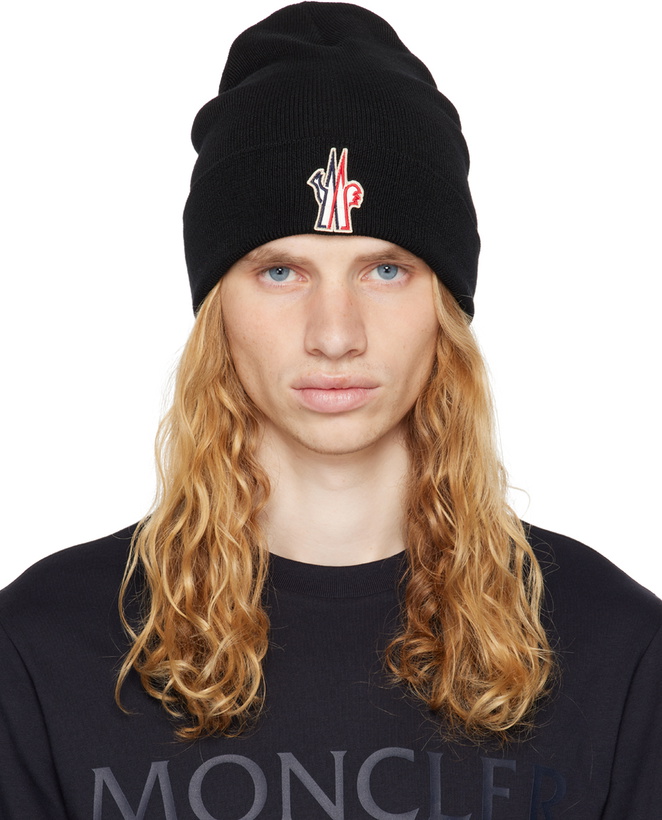 Photo: Moncler Grenoble Black Pure Wool Beanie