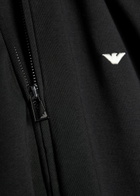 Emporio Armani Logo-embroidered Jersey Jacket Black