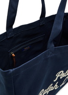 Polo Ralph Lauren East West Large Logo-embroidered Canvas Tote bag - Navy - One Size