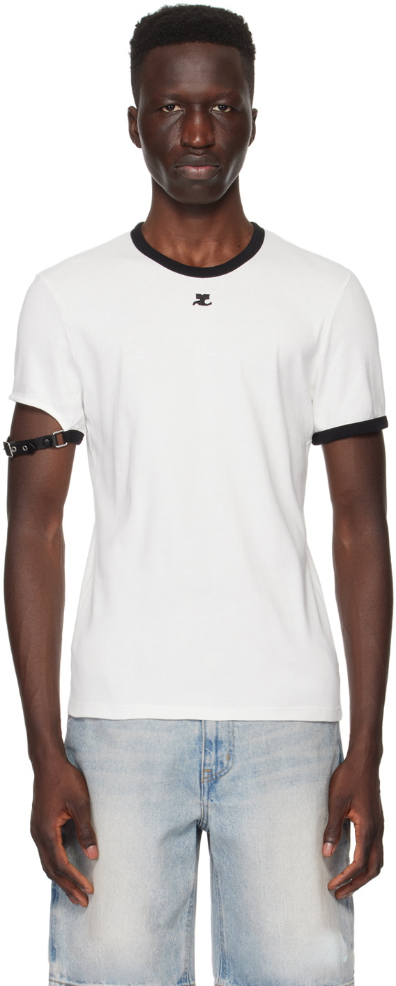 Courrèges White Buckle T-Shirt Courreges