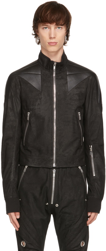 Photo: Rick Owens Black Performa Leather Jacket