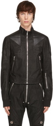 Rick Owens Black Performa Leather Jacket