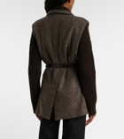 Brunello Cucinelli Monili herringbone sequined wool-blend vest