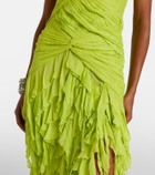 Blumarine Ruffled georgette maxi dress