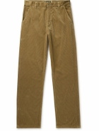 Aspesi - Straight-Leg Cotton-Corduroy Trousers - Brown