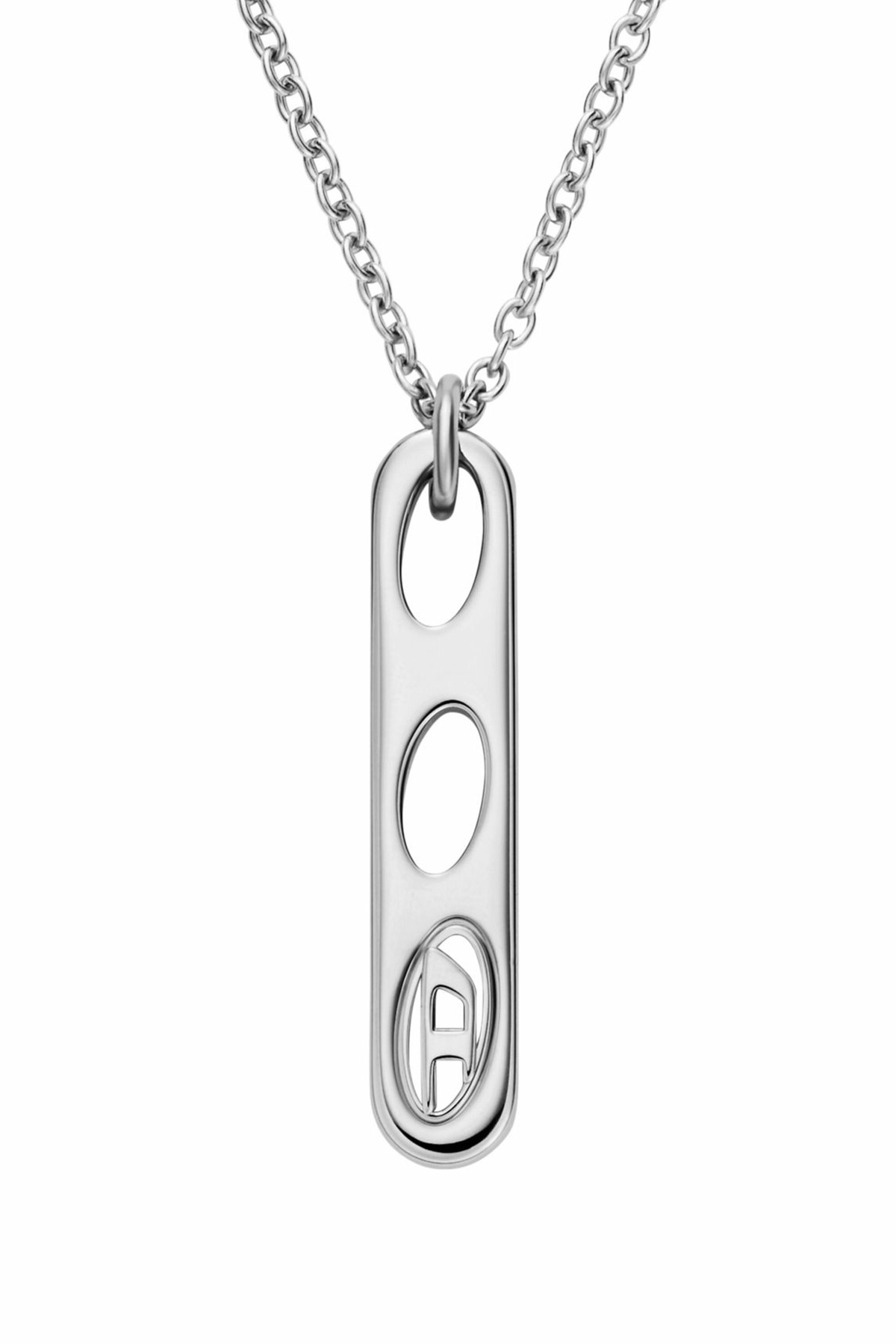 Diesel Stainless Steel Pendant Necklace - Necklaces - Unisex - Silver