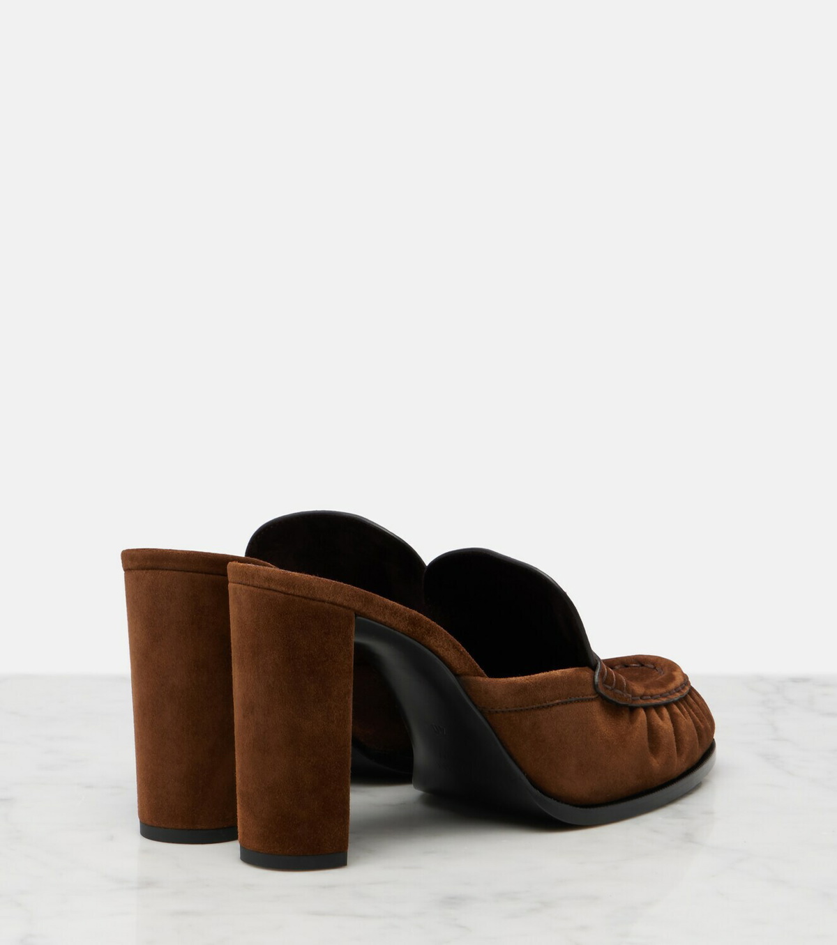 Saint Laurent Le Loafer Cassandre suede mules