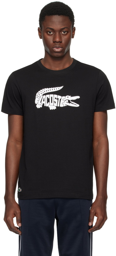 Photo: Lacoste Black Croc Print T-Shirt