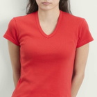Nothing Written Women's 90S V Neck T-Shirt in Red