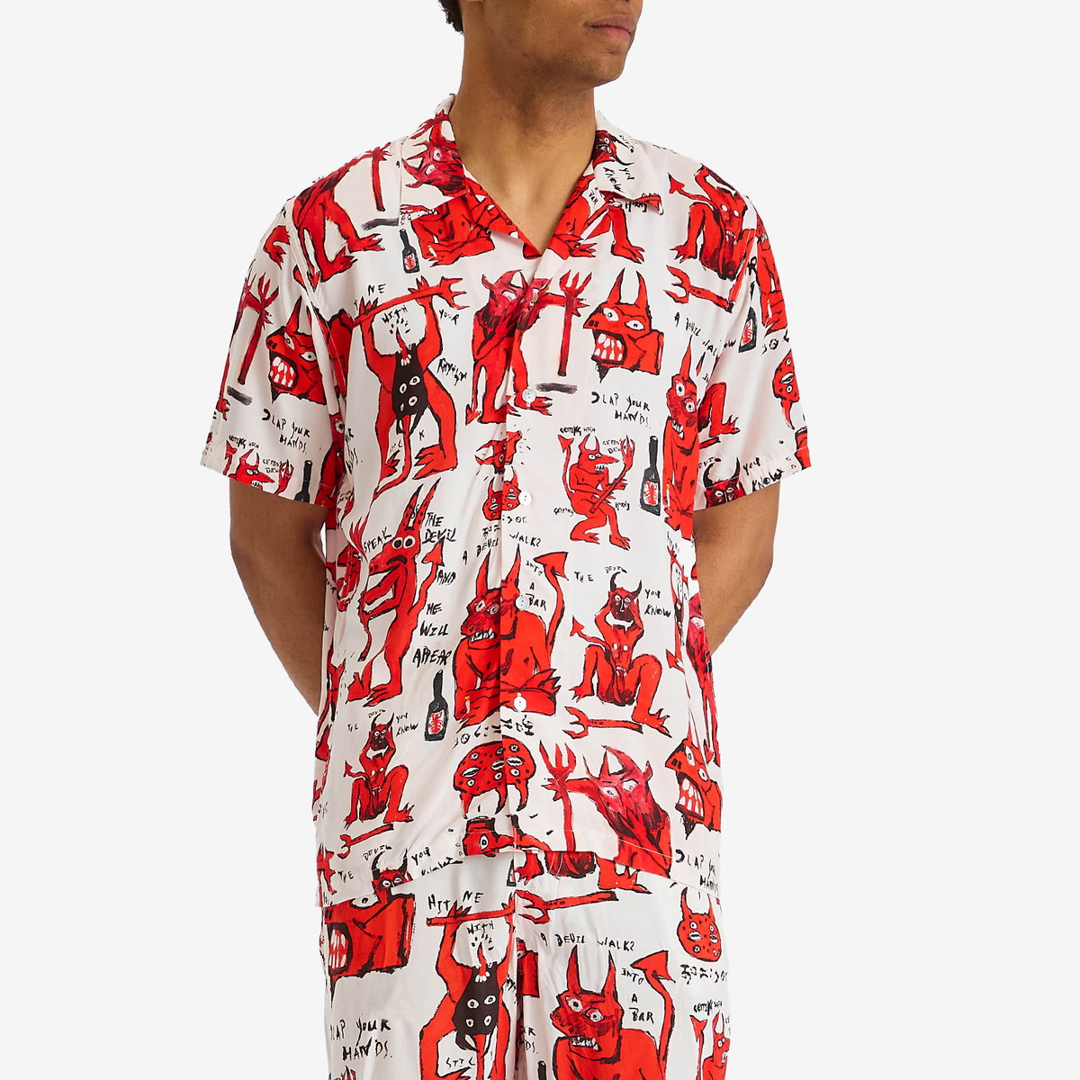 Endless Joy Men's Devil Vacation Shirt in White