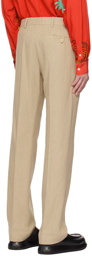 Jacquemus Beige Le Raphia 'Le Pantalon Feijoa' Trousers