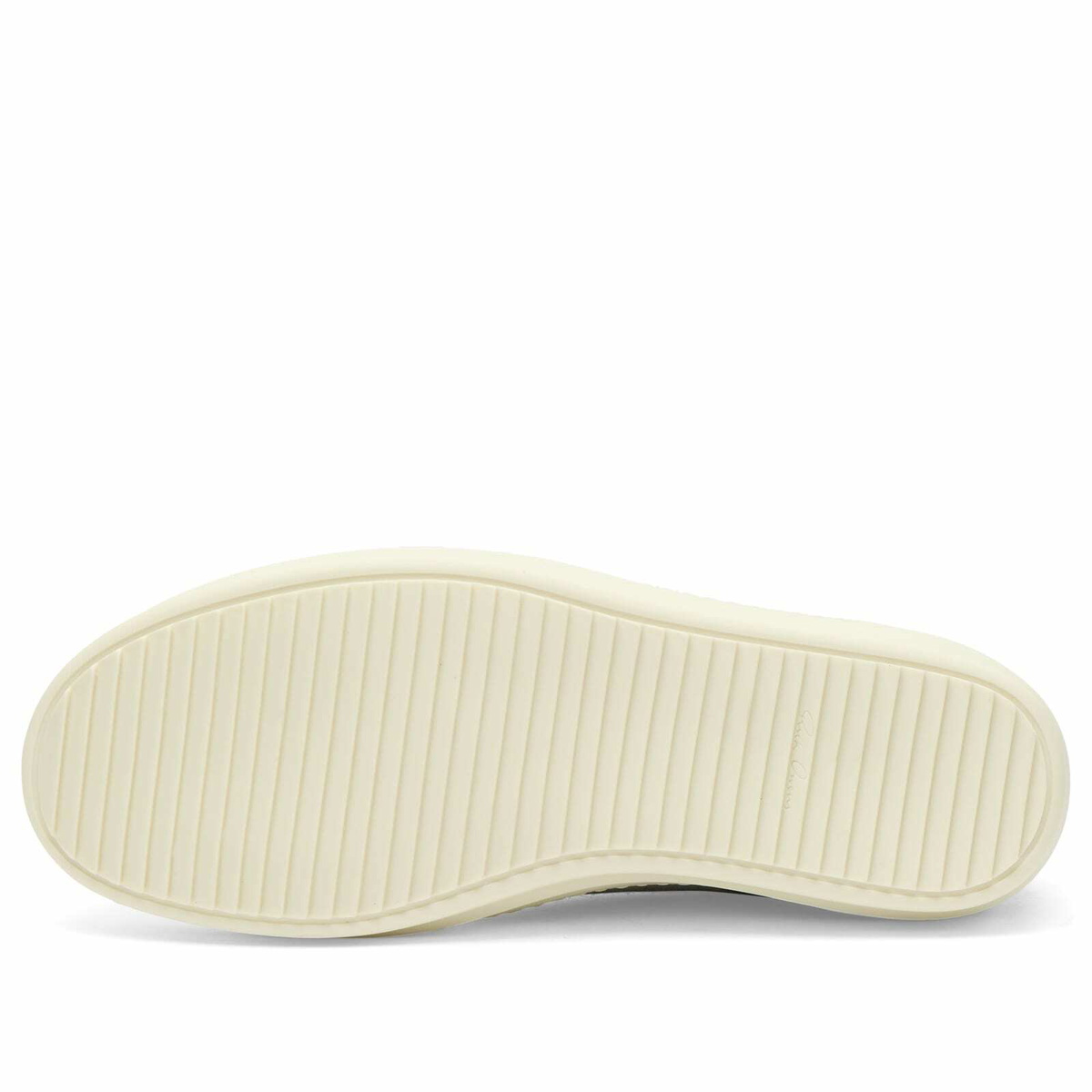Rick Owens Men's Suede Vintage Sneaks in Steel/Milk/Milk