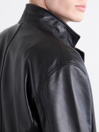 Golden Bear - Notched Lapel Leather Blazer - Black