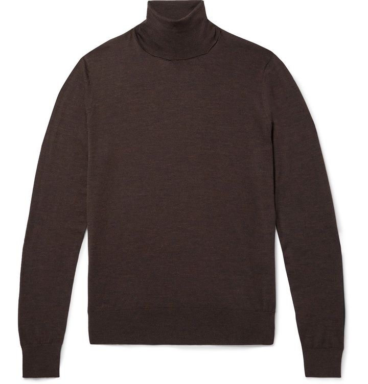 Photo: Dolce & Gabbana - Wool Rollneck Sweater - Brown