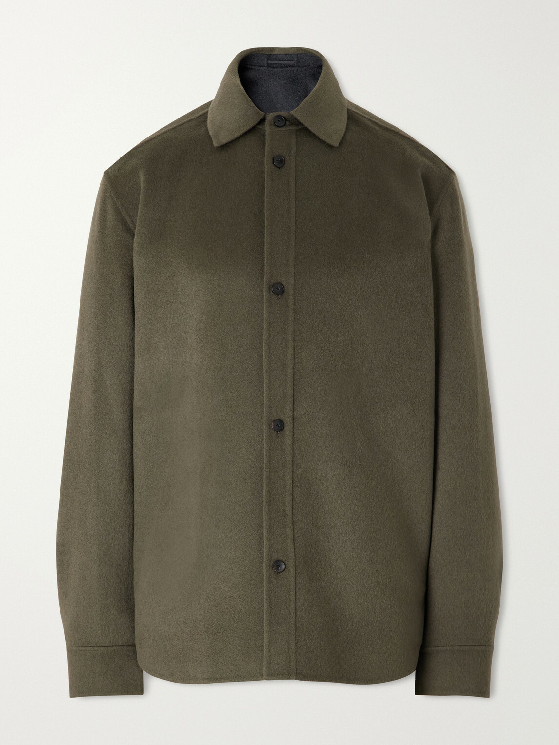 Mr P. - Wool and Cashmere-Blend Overshirt - Green