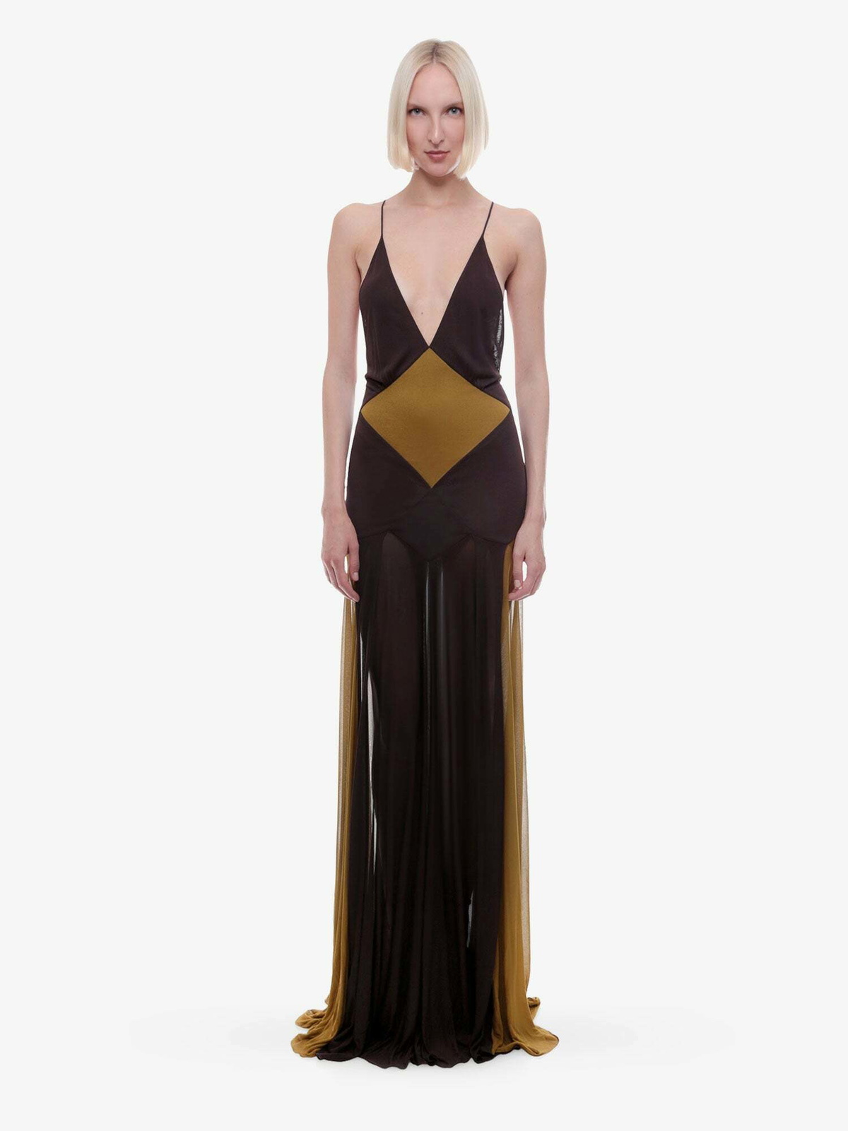 Saint Laurent Dress Brown Womens Saint Laurent
