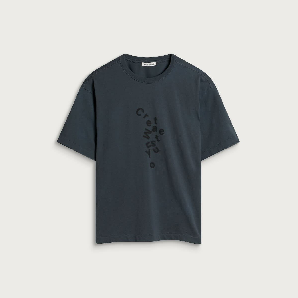 YMC Men's Triple Scrambled Print T-Shirt in Grey