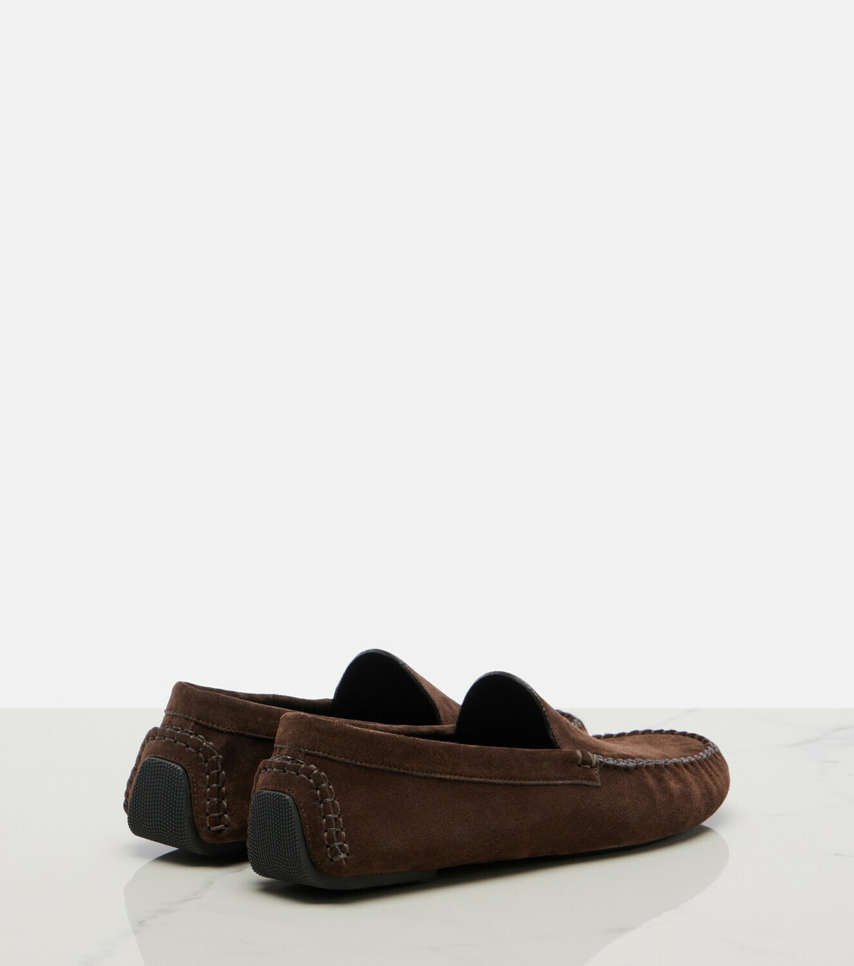 The Row Lucca suede loafers