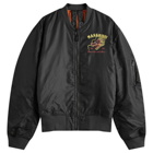 Maharishi Men's Tour Dragon Map MA1 Jacket in Black