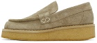 Maison Margiela Green Suede Loafers