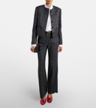 Blazé Milano Lundy checked virgin wool flared pants