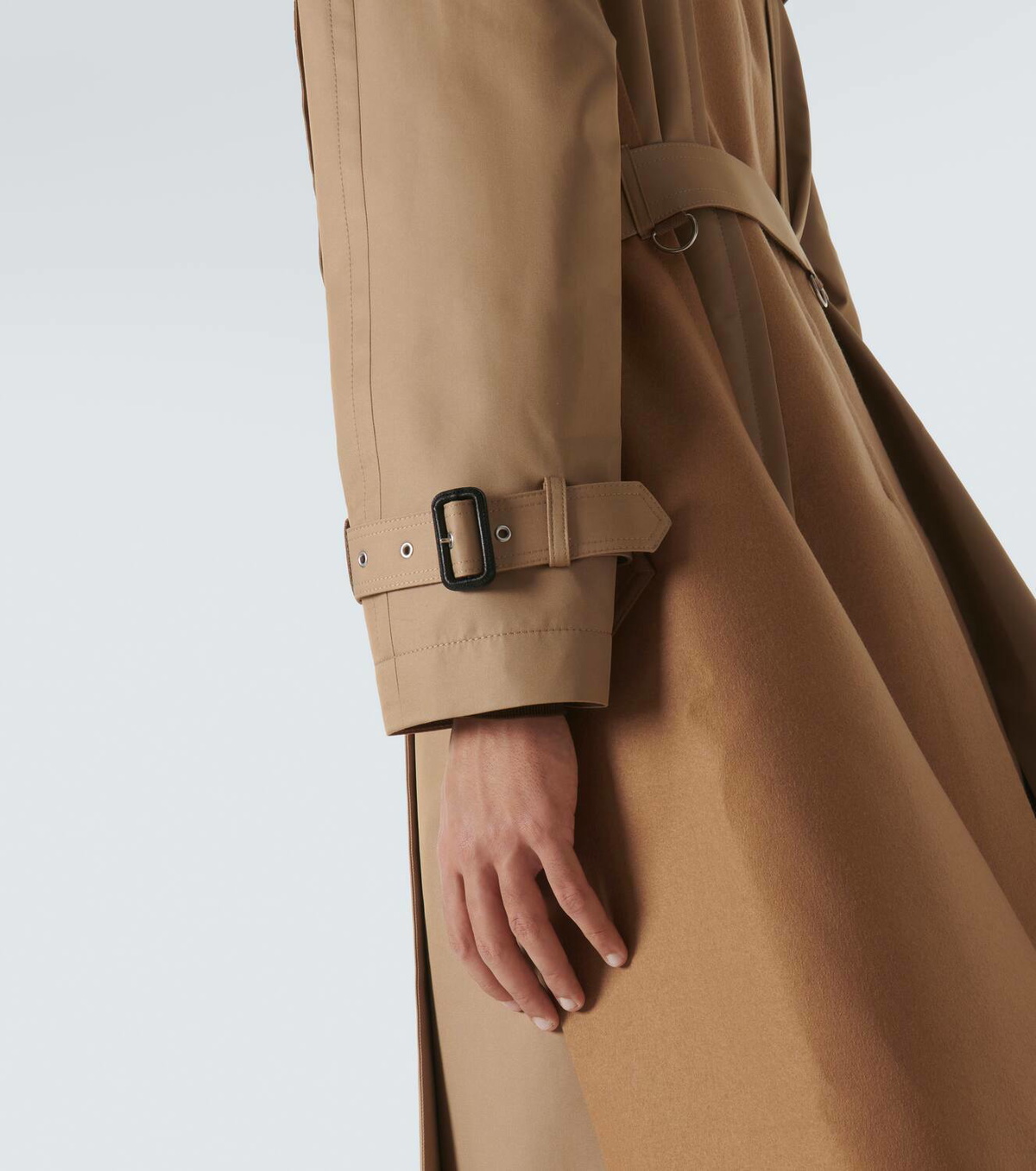 コート Sacai Double-Breasted Trench Coat In Gabardine Sacai Gabardine trench coat Sacai
