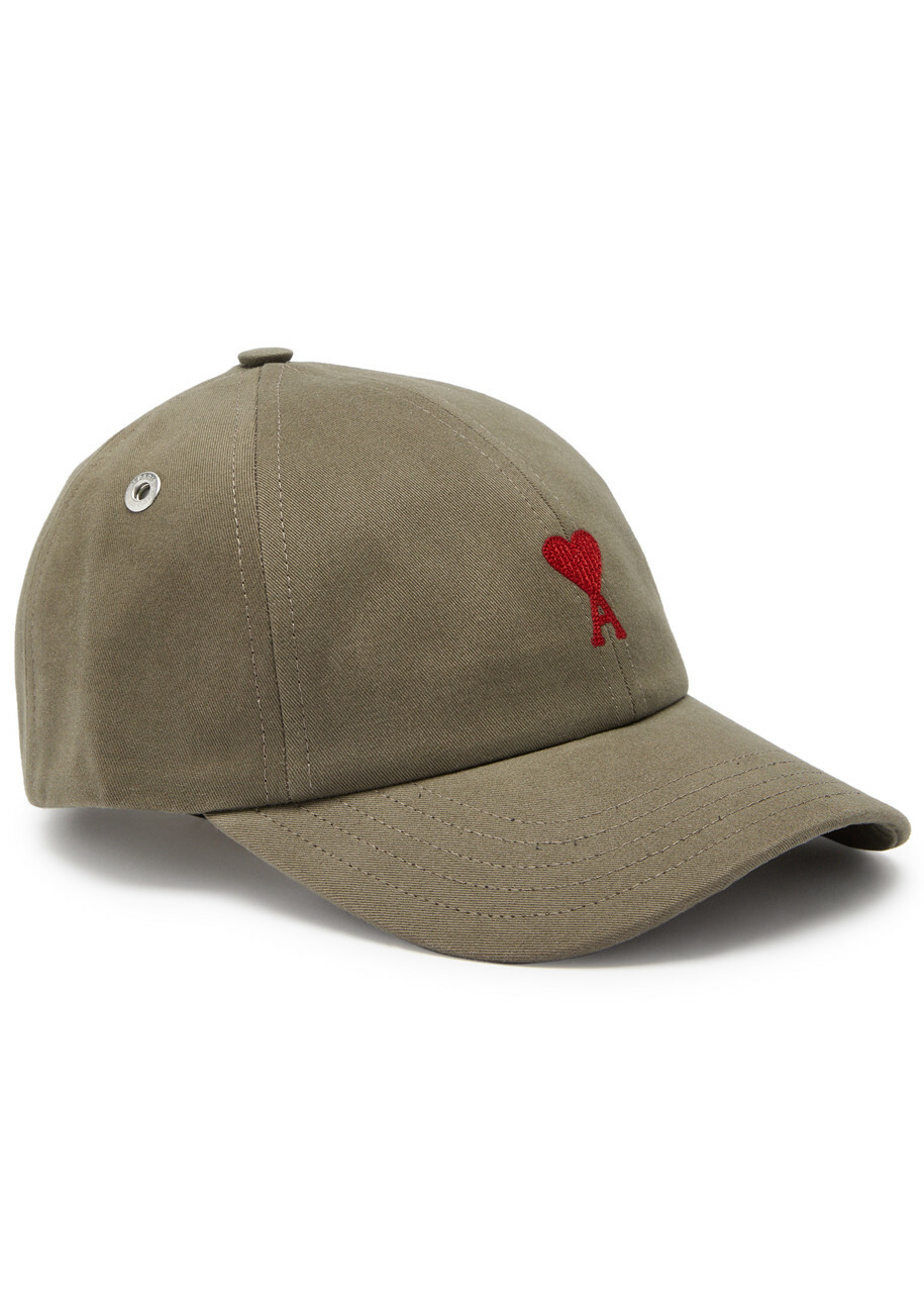 AMI Paris Men's Small A Canvas Cap in Night Blue AMI
