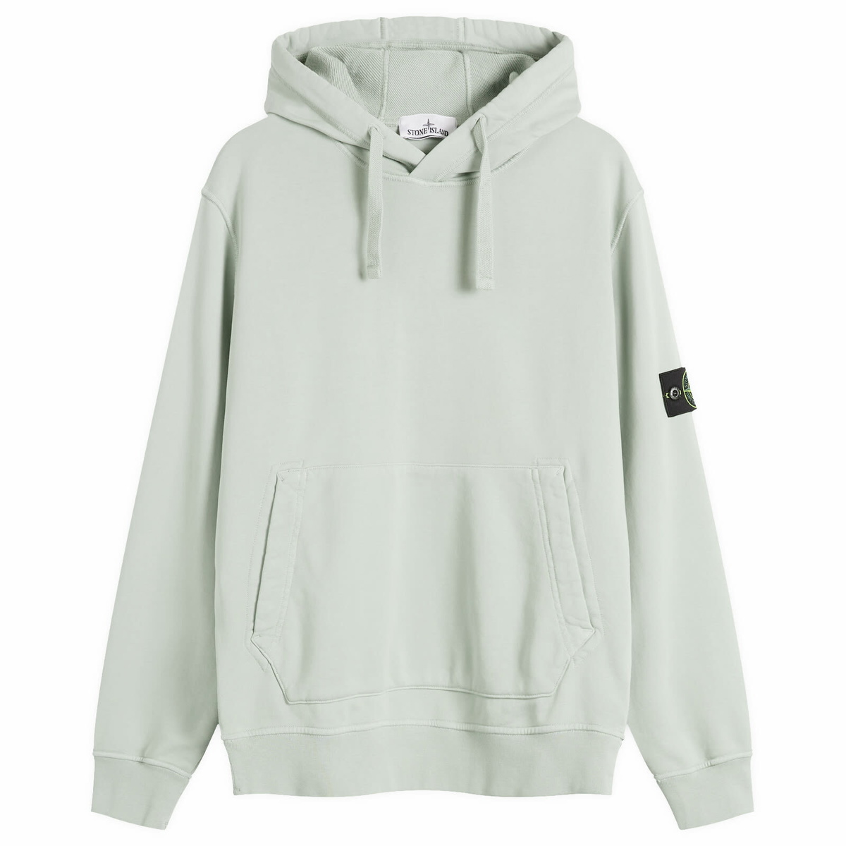 Stone Island Men's Garment Dyed Hoodie in Sage
