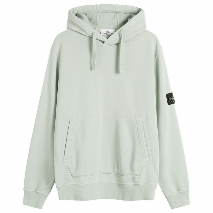Photo: Stone Island Men's Garment Dyed Hoodie in Sage