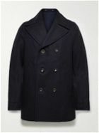Private White V.C. - Double-Breasted Melton Wool Peacoat - Blue