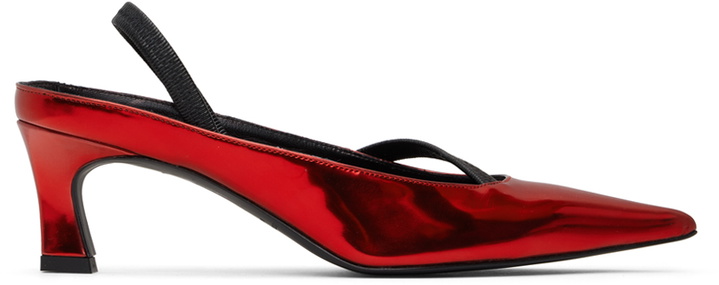 Photo: Justine Clenquet Red Sofia Slingback Heels