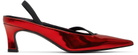 Justine Clenquet Red Sofia Slingback Heels