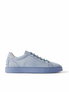 Tod's - Allacciata Cassetta Rubber-Trimmed Suede Sneakers - Blue