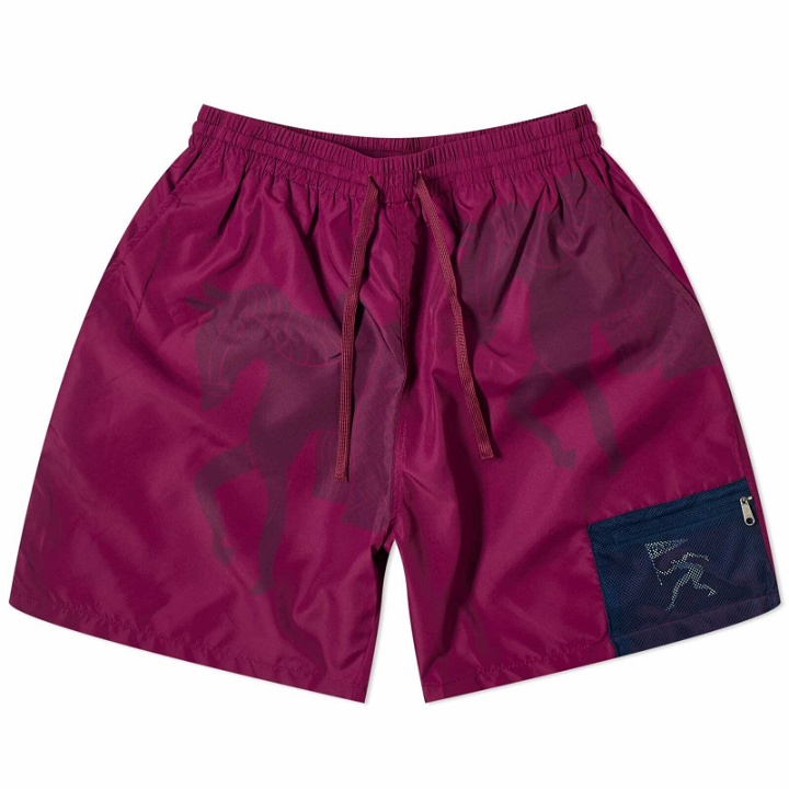 Photo: By Parra Men's Short Horse Shorts in Tyrian Purple