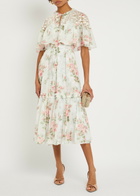 Needle & Thread Carla Floral-print Chiffon Midi Dress White And Multi