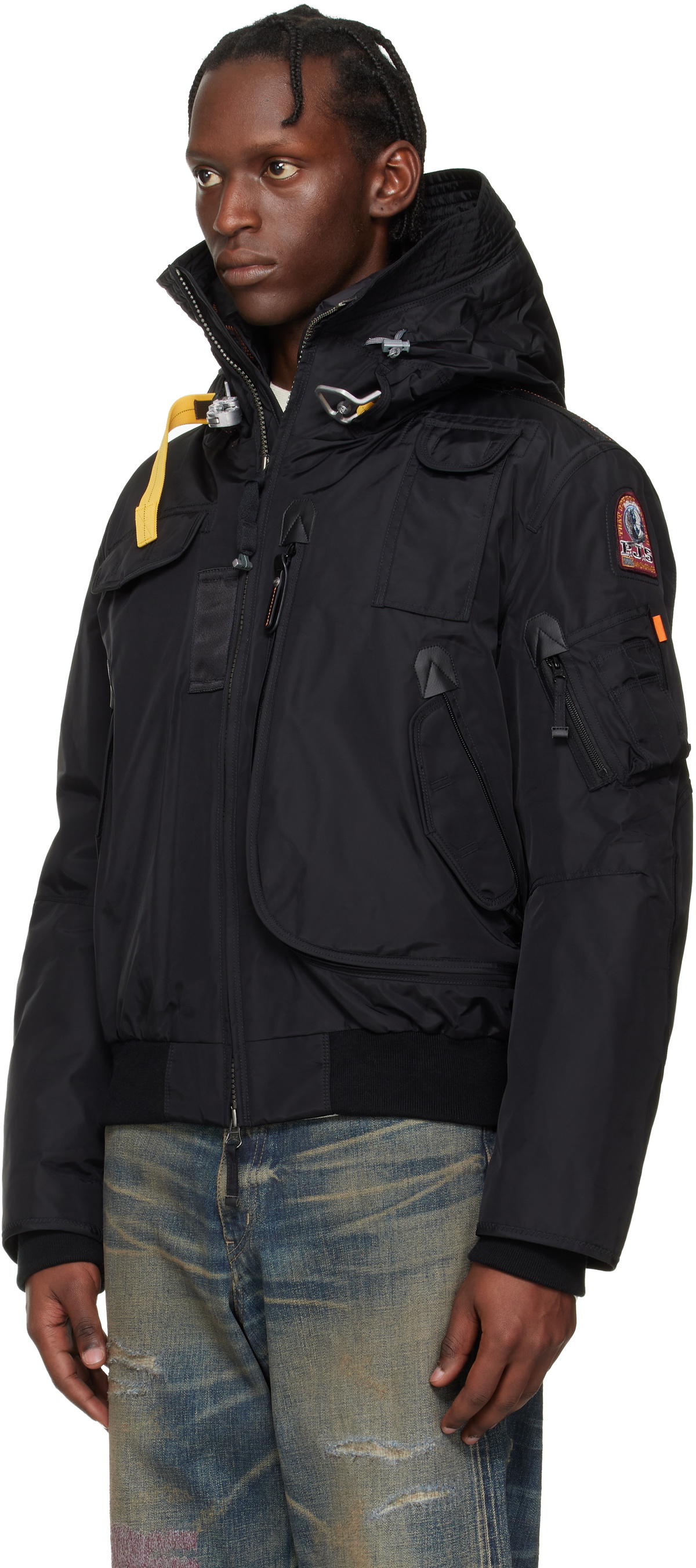 Parajumpers Black Gobi Hooded Down Jacket
