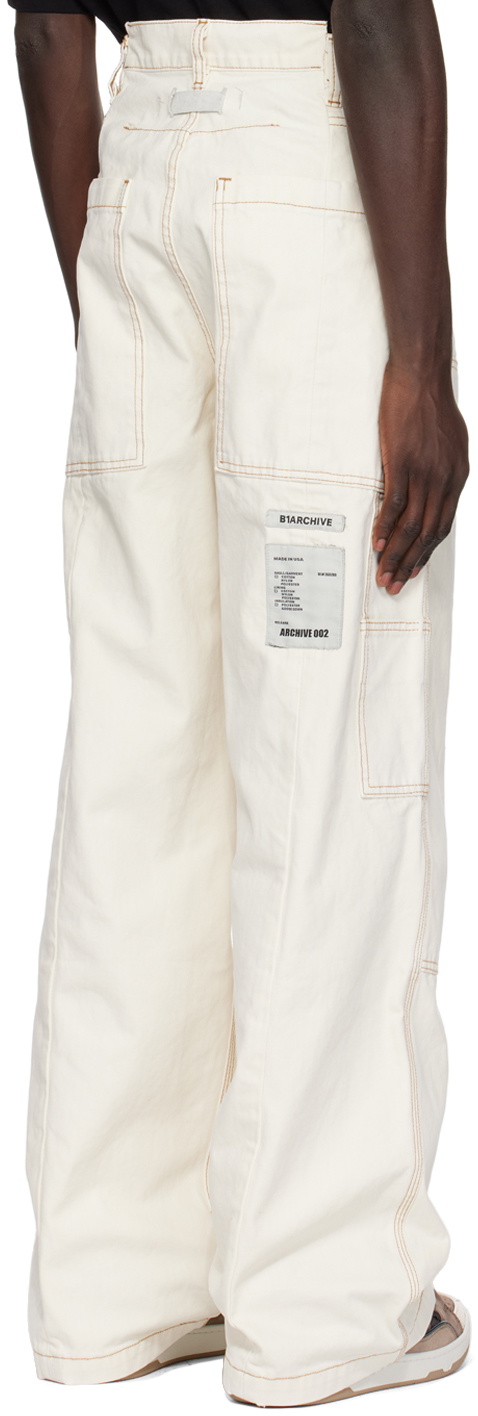 B1ARCHIVE Off-White Paneled Trousers