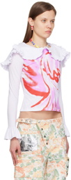 Chopova Lowena SSENSE Exclusive Pink Girls Tear Long Sleeve T-Shirt