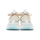 Alexander McQueen White and Blue Leather Sneakers