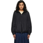 Moncler Black Anemone Pleated Hooded Jacket