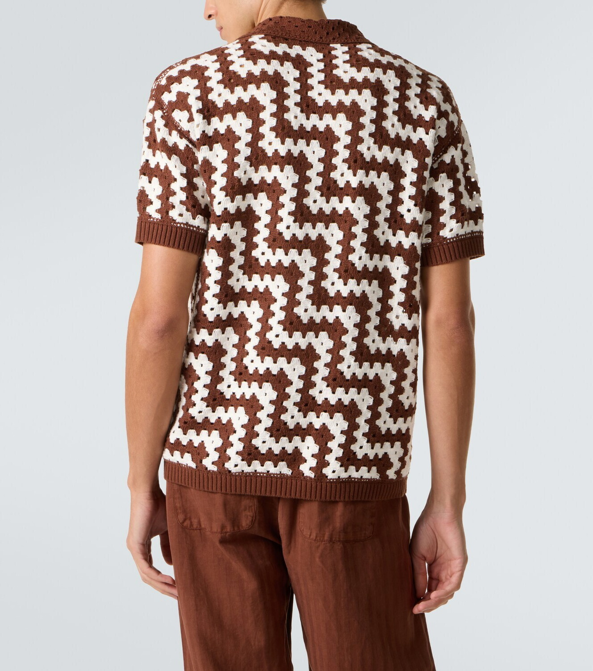 Frescobol Carioca Pinto crochet cotton cardigan