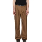 Paul Smith Brown Pleated Wool Trousers