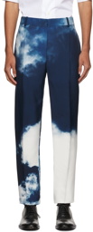 Alexander McQueen Blue Viscose Trousers