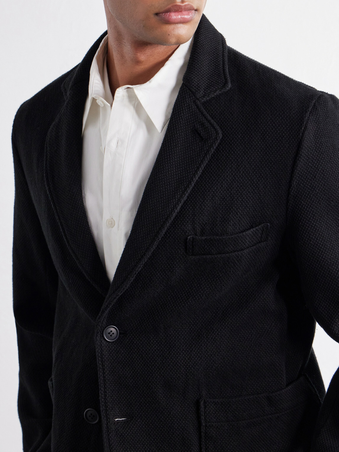 Blue Blue Japan - Cotton-Sashiko Suit Jacket - Black