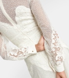 Elie Saab Lace-trimmed midi dress