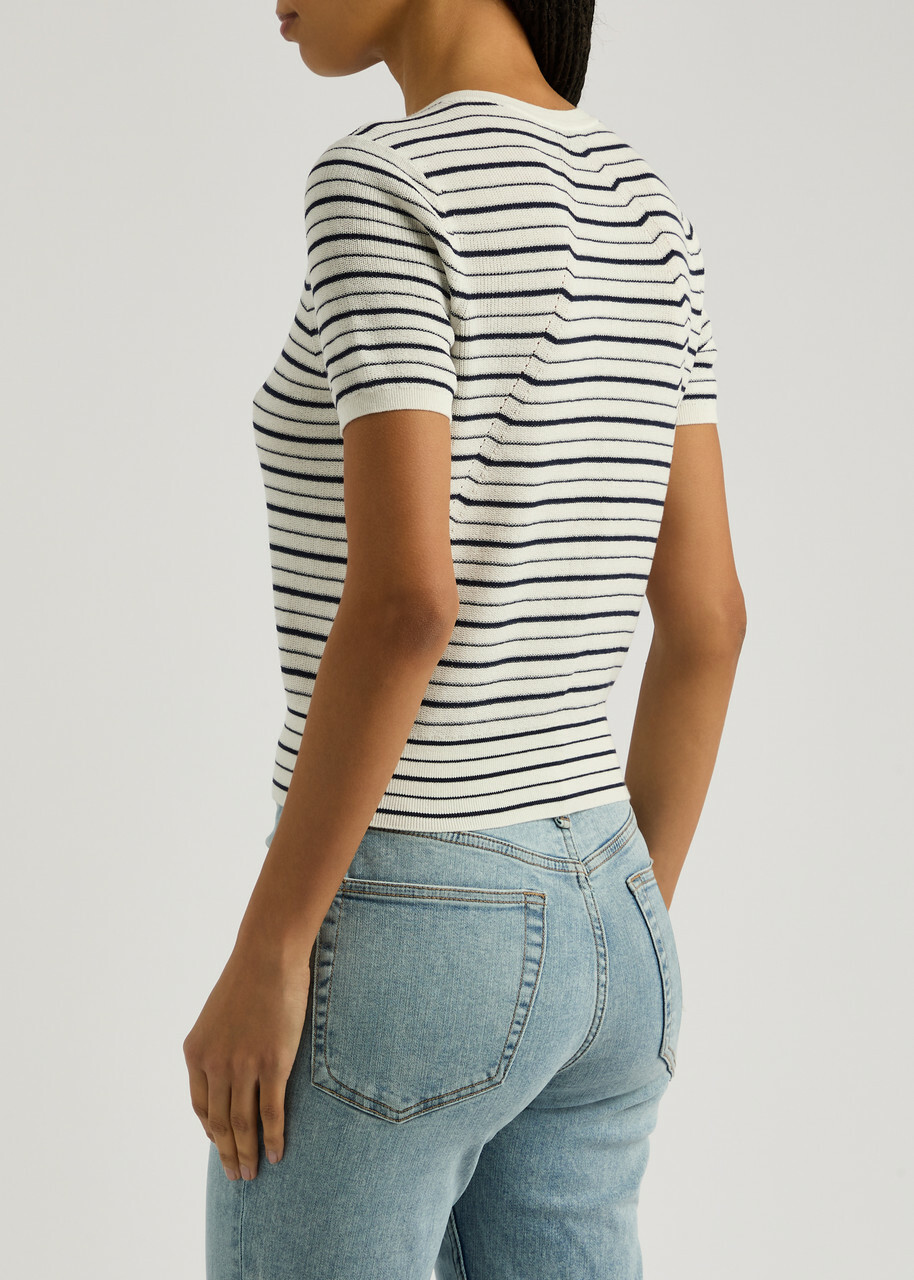 Rag & Bone Dina Striped Cotton-blend Cardigan Stripe