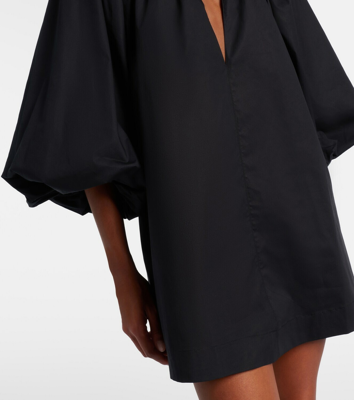 Adriana Degreas Puff-sleeve cotton-blend minidress